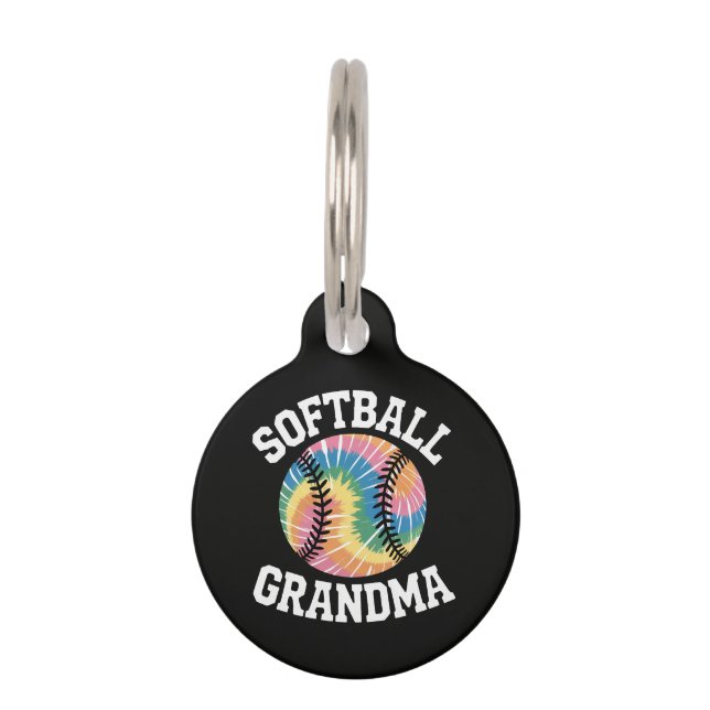 Softball Grandma Pet Tag (Front)
