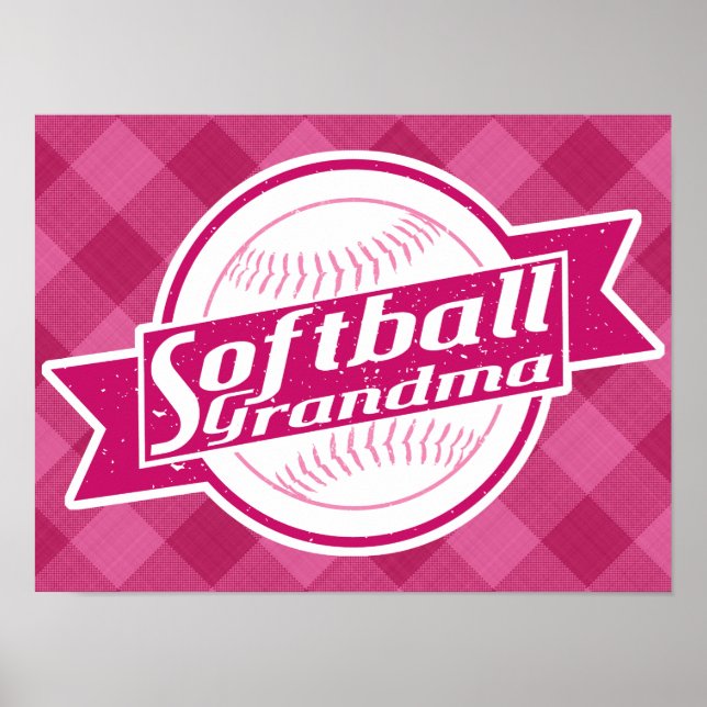 Softball Grandma Poster Print (Front)