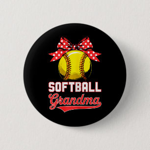 Softball Grandma Shirt Women Softball Lover Mother 6 Cm Round Badge