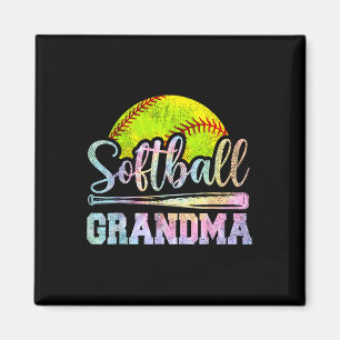 Softball Grandma Softball Player Game Day Mother T Magnet