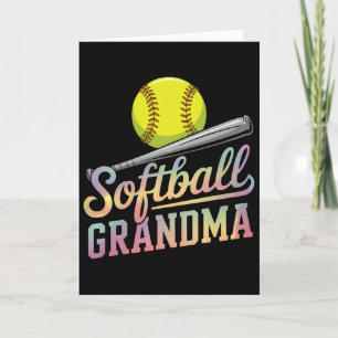 Softball Grandma Softball Player Game Day Mothers Card