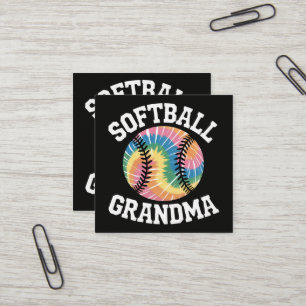 Softball Grandma Square Business Card