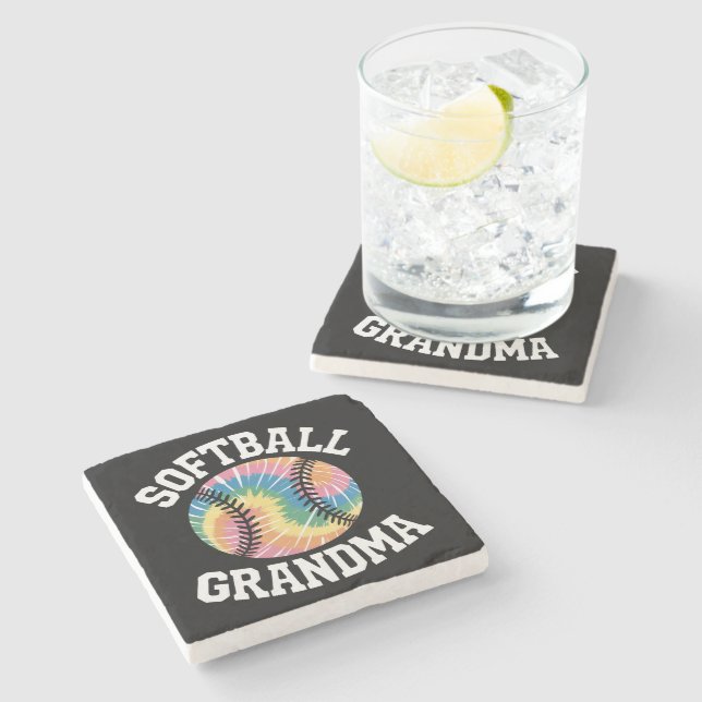 Softball Grandma Stone Coaster (Side)