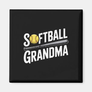 Softball Grandma Supporting Every Pitch Softball F Magnet