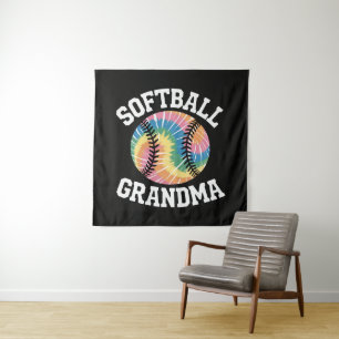 Softball Grandma Tapestry