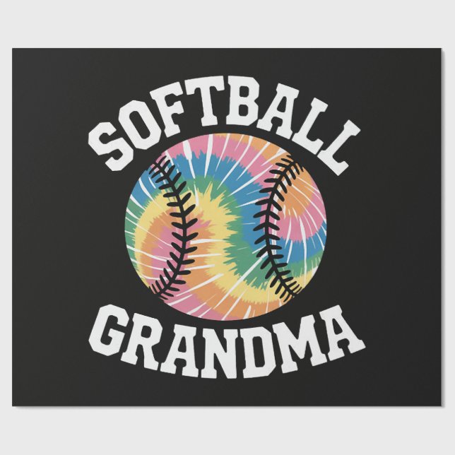 Softball Grandma Wrapping Paper (Flat)