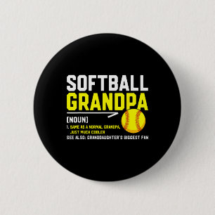 Softball Grandpa Definition Granddaughter's Bigges 6 Cm Round Badge