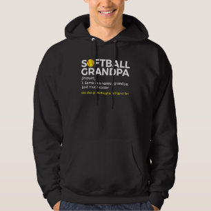 Softball Grandpa Definition Granddaughter's Bigges Hoodie