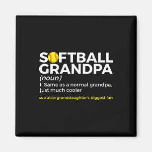 Softball Grandpa Definition Granddaughter's Bigges Magnet