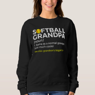 Softball Grandpa Definition Grandson's Biggest Fan Sweatshirt