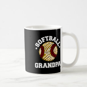 Softball Grandpa Distressed Vintage Funny Grandpa Coffee Mug