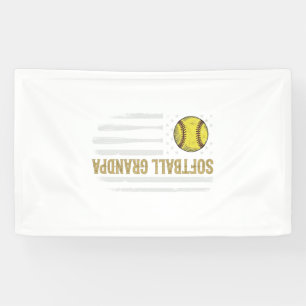 Softball Grandpa Vintage Flag Vector Design_1 Banner