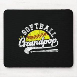 Softball Grandpop Of A Softball Player Grandpop Mouse Pad
