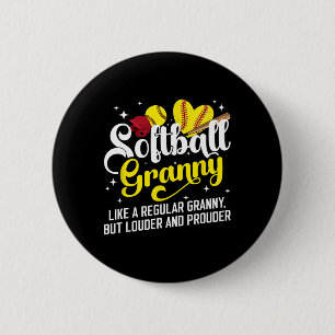 Softball Granny Of A Softball Player Granny Defini 6 Cm Round Badge