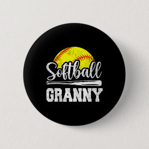 Softball Granny Softball Player Game Day Mother's 6 Cm Round Badge