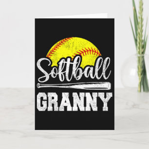 Softball Granny Softball Player Game Day Mother's Card