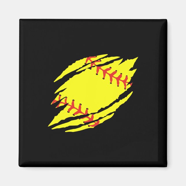 Softball Graphic _1  Magnet (Front)