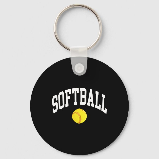 Softball Graphic  Key Ring (Front)