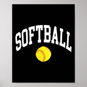 Softball Graphic Poster