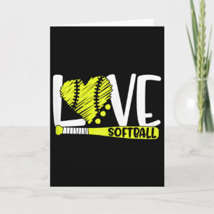 Softball Graphic Saying For Teen Girls And Women Card