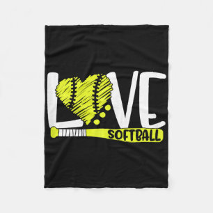 Softball Graphic Saying For Teen Girls And Women  Fleece Blanket
