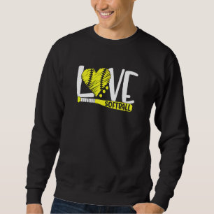 Softball Graphic Saying  For Teen Girls And Women Sweatshirt