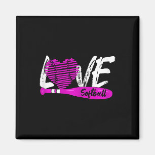 Softball Graphic Saying Girls And Women Magnet
