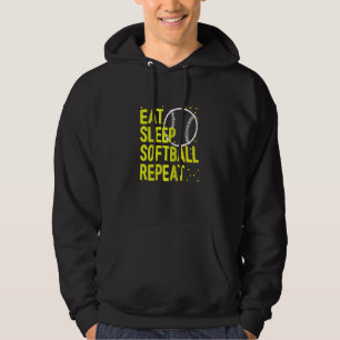 Softball Graphic Women And Girls Softball Player Hoodie