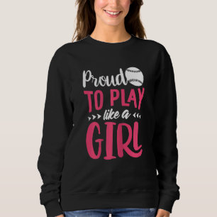 Softball Graphic Women And Girls Softball Player Sweatshirt
