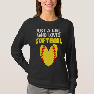 Softball Graphic Women And Girls Softball Player T-Shirt