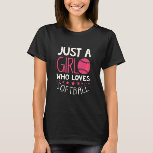 Softball Graphic Women And Girls Softball Player T-Shirt