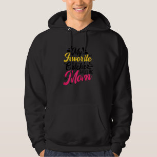 Softball  Graphic Women And Moms Softball Catcher Hoodie