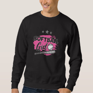 Softball Graphic Women And Softball Girl 2 Sweatshirt