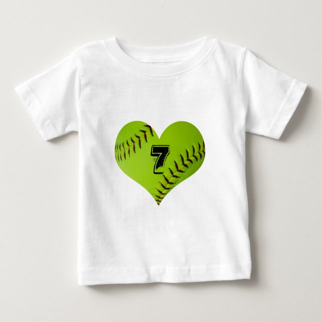 softball heart kid T-Shirt (Front)