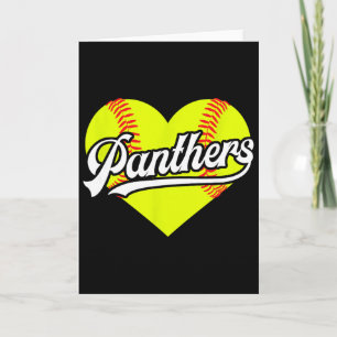 Softball Heart Panthers Team T-ball Card