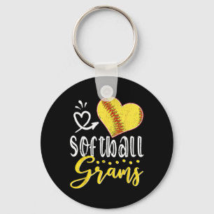 Softball Heart Softball Grams Family Matching Key Ring