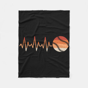 Softball Heartbeat Softball Lover Men Women Boys G Fleece Blanket