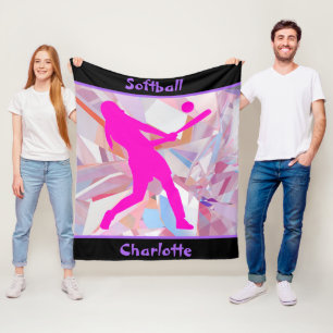 Softball Hologram Shatter Fleece Blanket