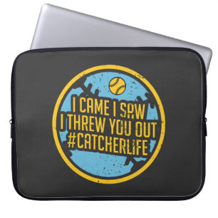 Softball - I Came I Saw I Threw You Out Laptop Sleeve
