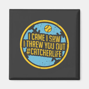 Softball - I Came I Saw I Threw You Out Magnet