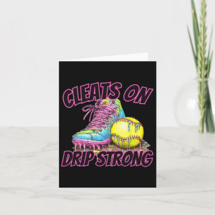 Softball Ice Cream Dripping Baseball Home Plate Dr Card