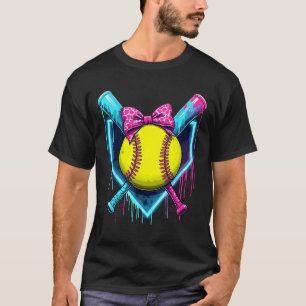 Softball Ice Cream Dripping Softball T-Shirt