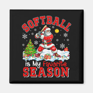 Softball Is Favourite Season Costume Player Christ Magnet