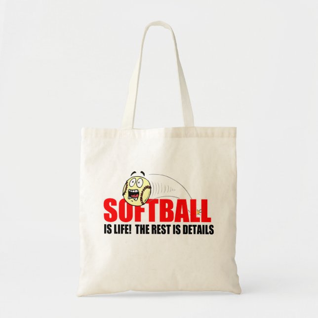 Softball Is Life Tote Bag (Front)
