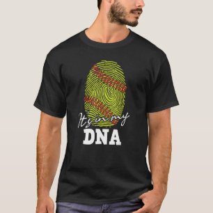 Softball It's In My Dna Fingerprint T-Shirt