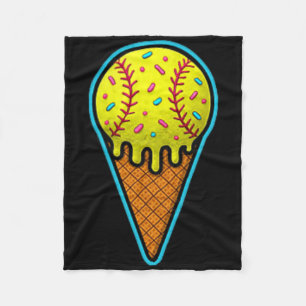 Softball Junkie Scoop Tee (front And Back Design) Fleece Blanket