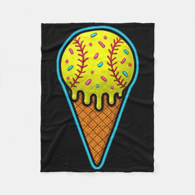 Softball Junkie Scoop Tee (front And Back Design)  Fleece Blanket (Front)