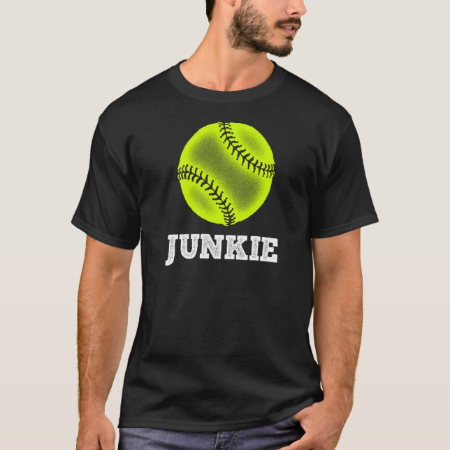 Softball Junkie   Softball T-Shirt (Front)