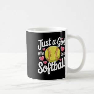 Softball Just A Girl Who Loves Softball Coffee Mug
