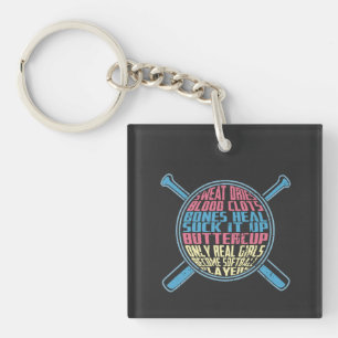 Softball Key Ring